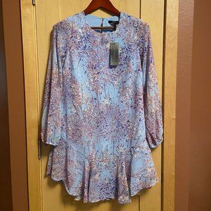 NWT: BCBGMaxAzria Flutter Sleeve Cocktail Dress, Size XS